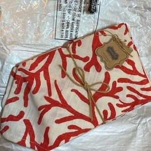 Mud Pie Coral Pattern Napkin Set of 4